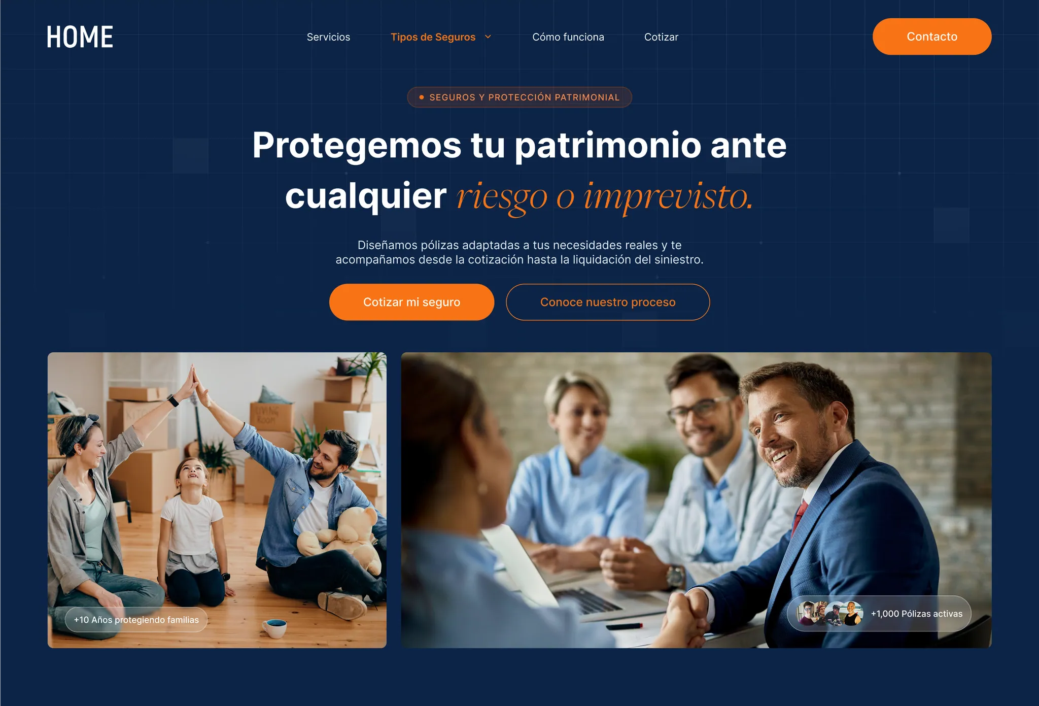 Portal de suscripción y gestión digital de siniestros para agencia de seguros