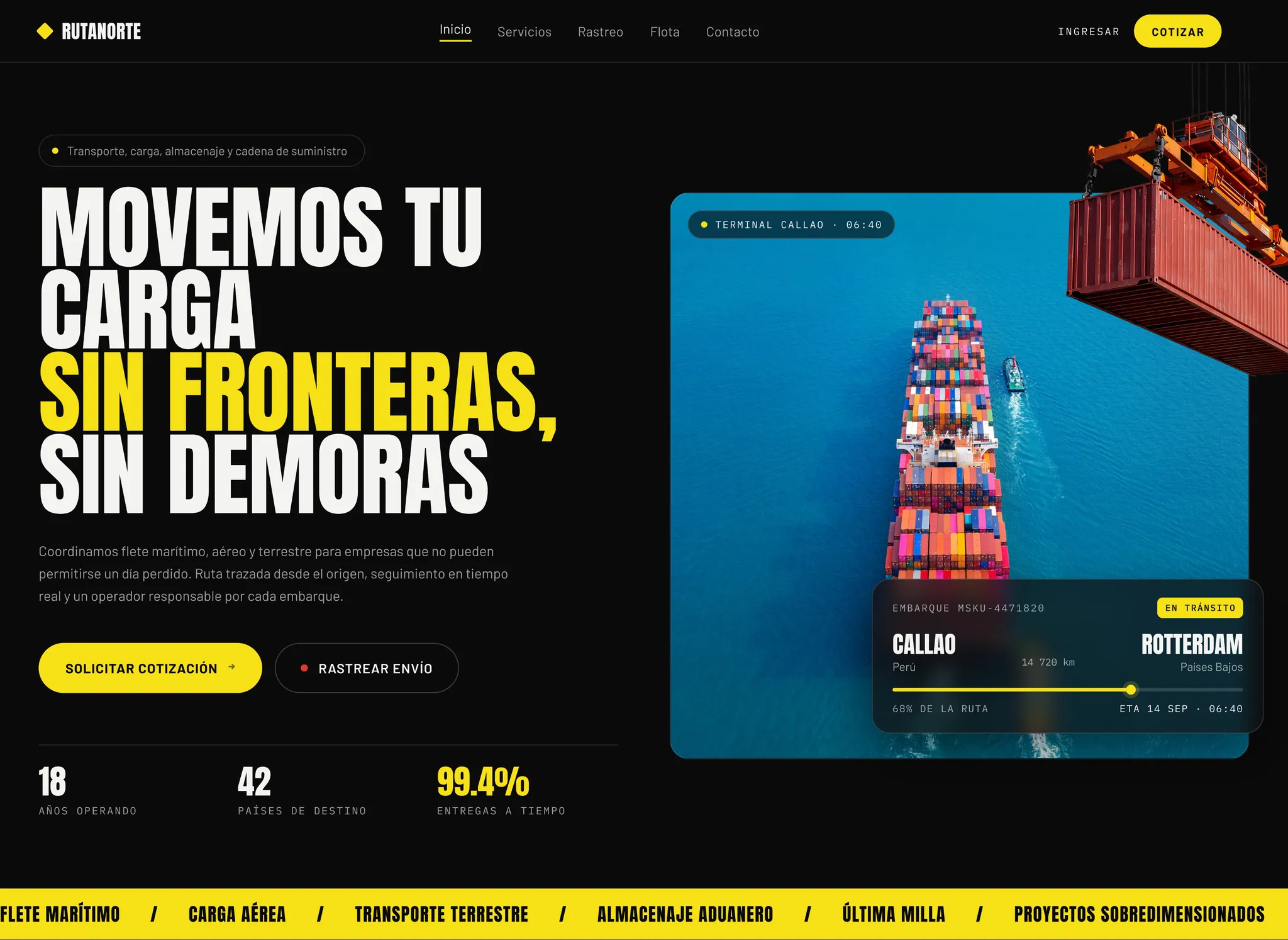 Plataforma de ruteo y trazabilidad para logística multi-país