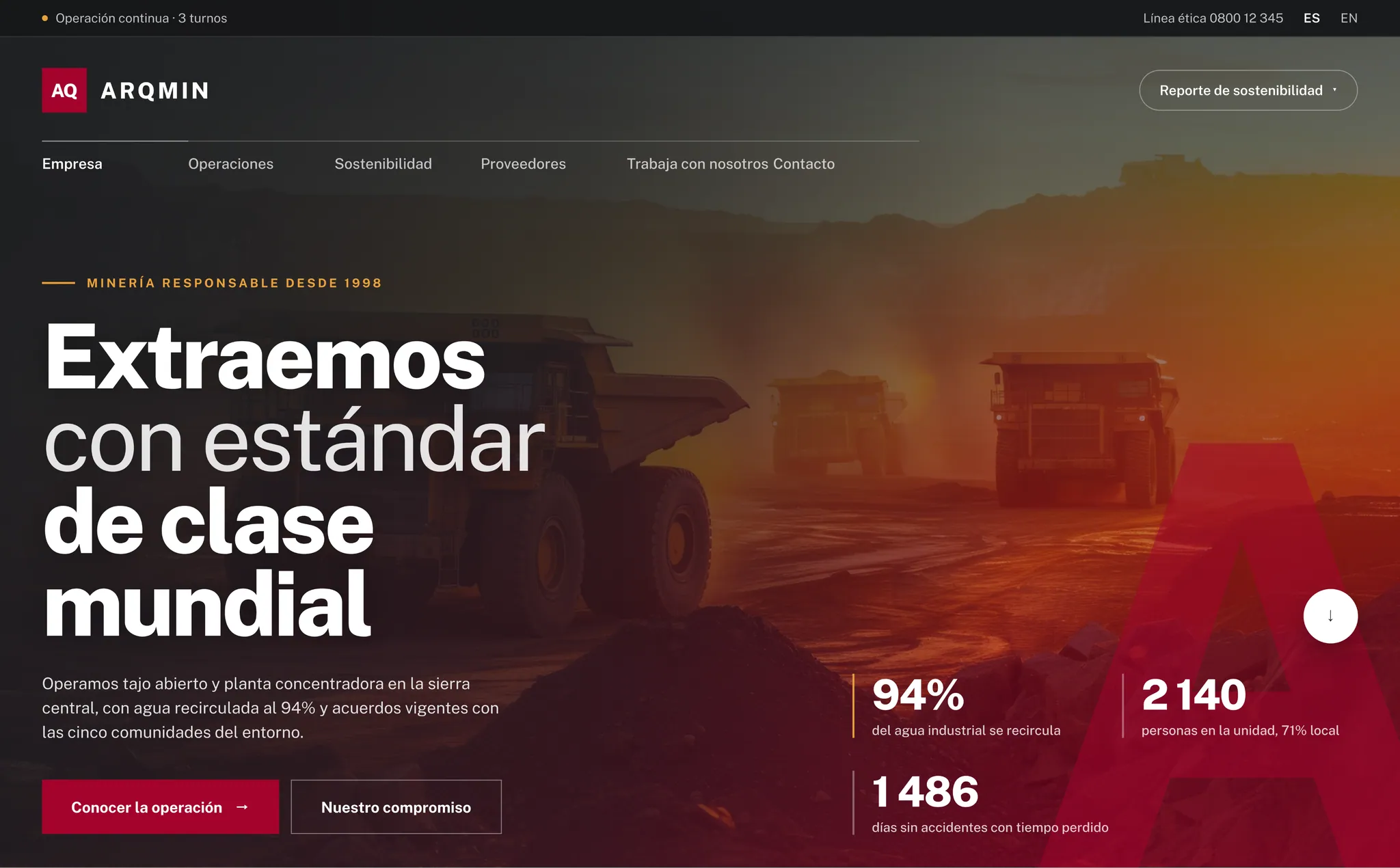 Plataforma de mantenimiento predictivo y monitoreo operativo para Unidad Cerro Alto