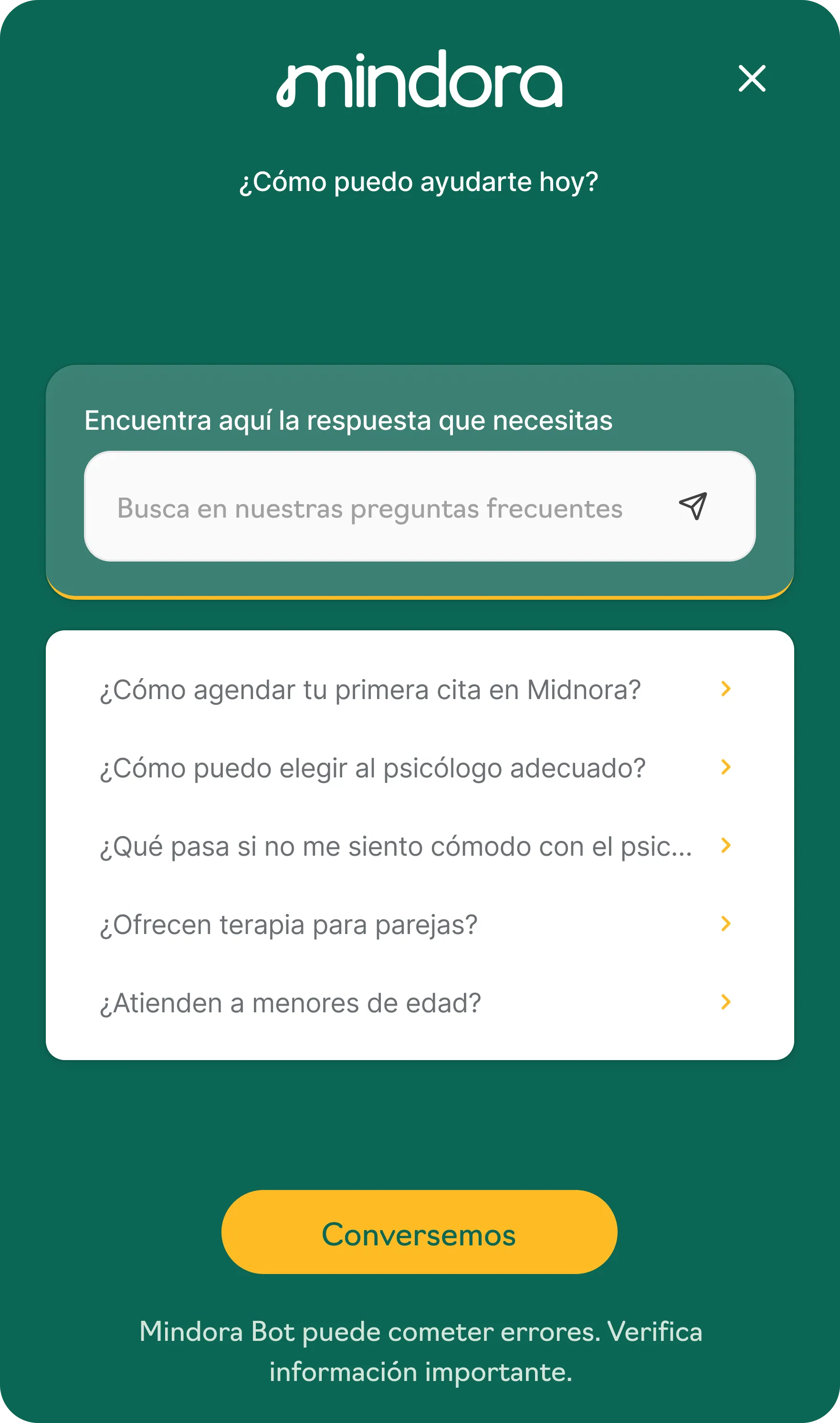 Mindora: preguntas frecuentes