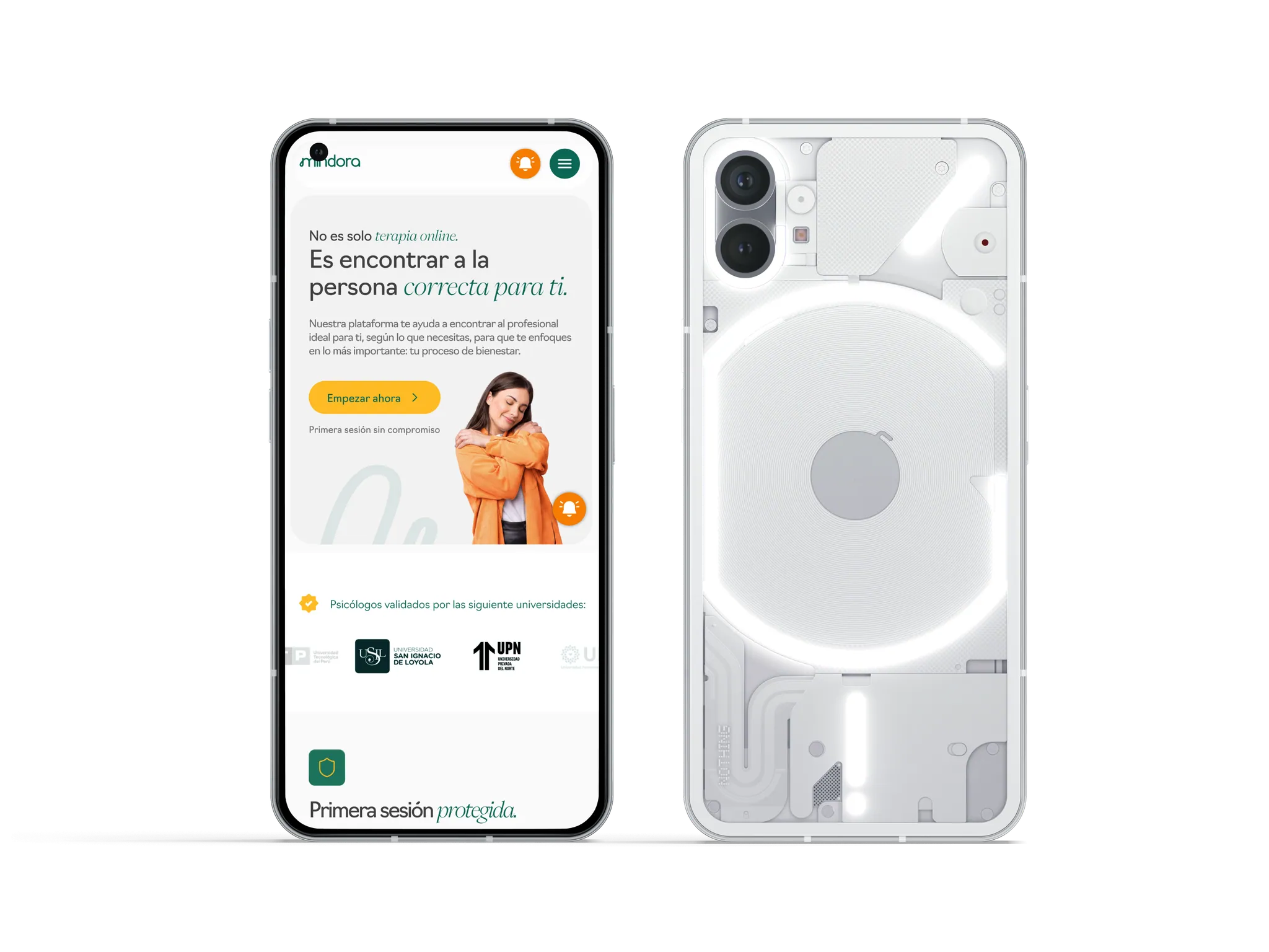 Mindora: aplicación para pacientes